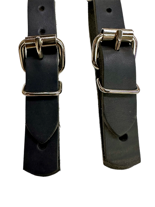 Rough Stock Leather Spur Strap Black - Adult or Junior