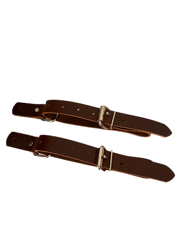Adult Bull Riding Latigo Spur Straps By Rodeo Hard