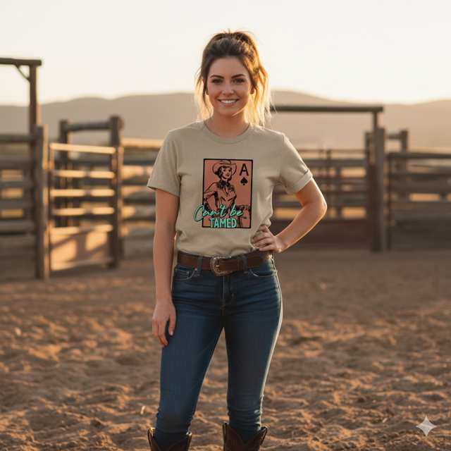 Can’t Be Tamed Graphic Tee – Western Lifestyle T-Shirt | Apparel