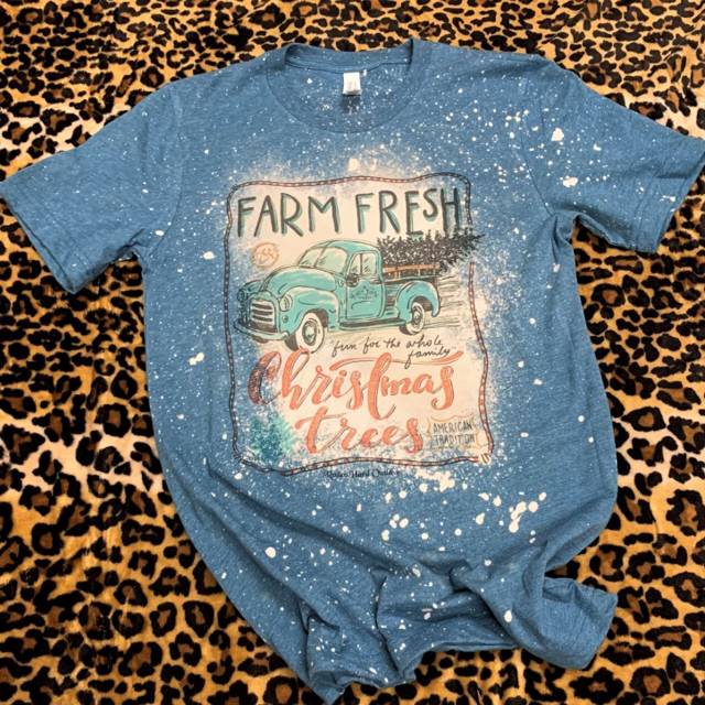 Farm Fresh Christmas Trees Western Graphic Tee l Rodeo Graphic Tee