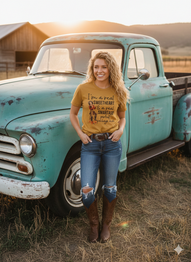 I Am a Real Sweetheart Graphic Tee – Western Shirt