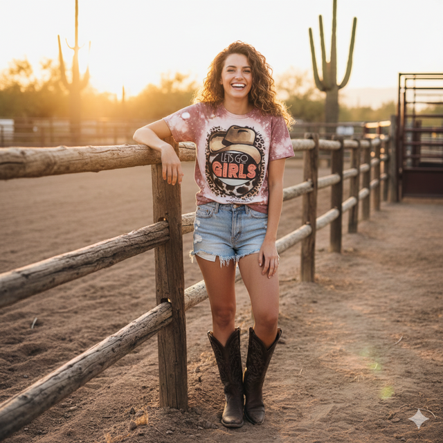 Let’s Go Girls Barrel Racing Tee – Western Graphic Shirt