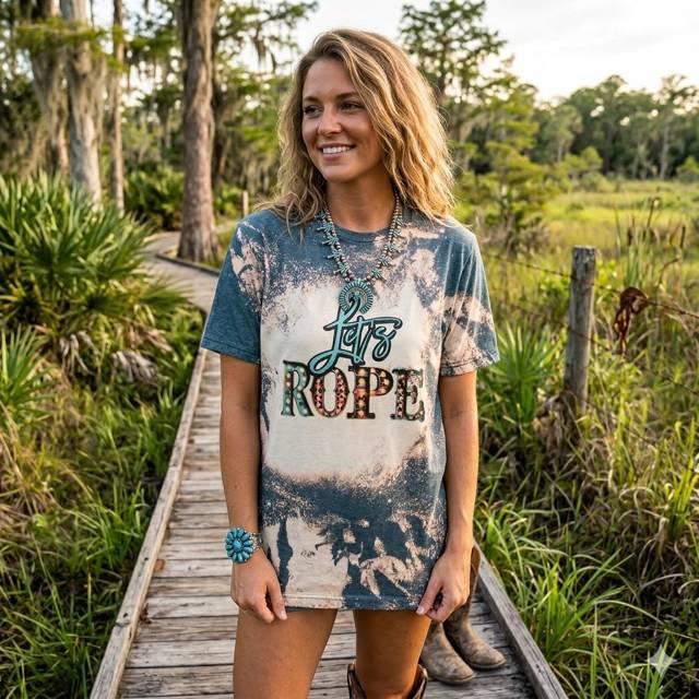 Let’s Rope Graphic Tee – Western Roping Shirt