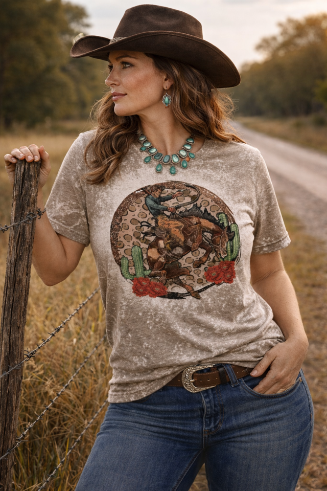 Arizona Bronc Rider Graphic Tee – Western Shirt