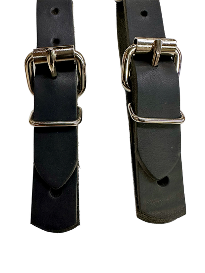 Rough Stock Leather Spur Strap Black - Adult or Junior