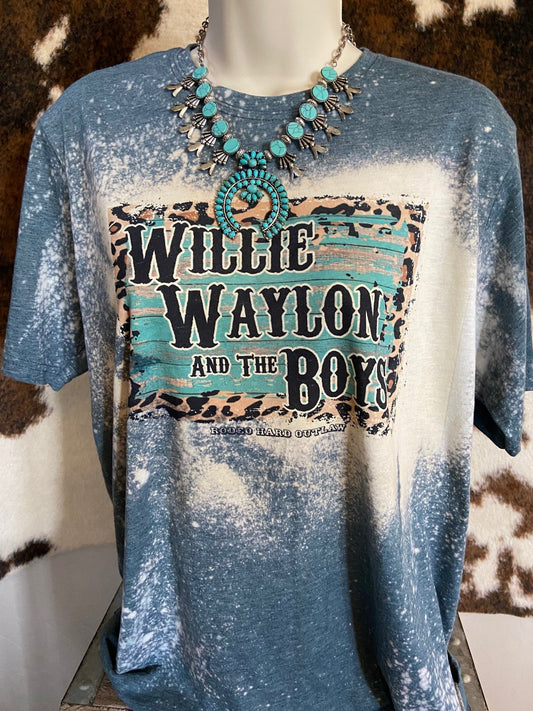 Willie, Waylon & The Boys Western Graphic Tee l Unisex Jersey Short Sleeve Tee